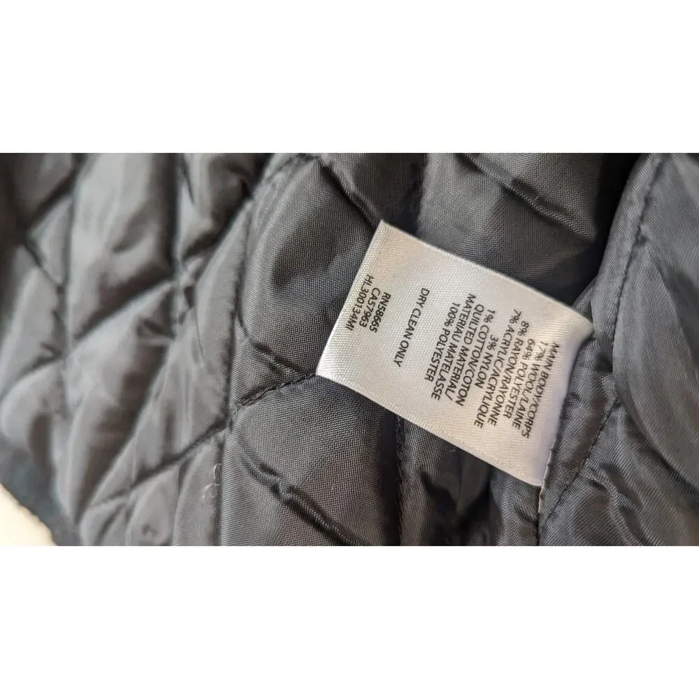 Hinge Wool Blend hooded jacket black green Tartan Plaid xsmall - Picture 11 of 13